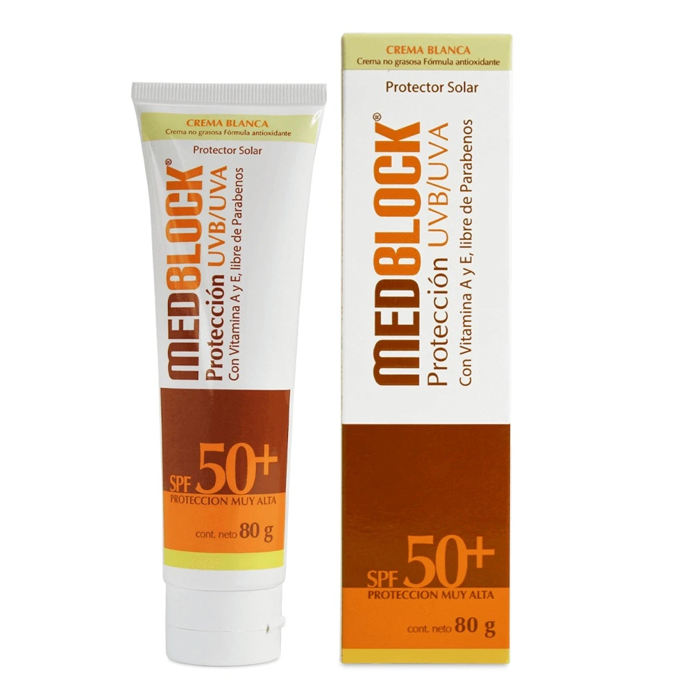 MedBlock Fotoprotector SPF50+ Crema blanca 80g