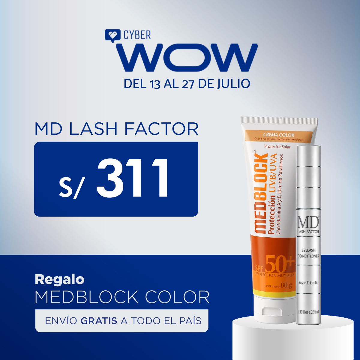 PROMOCIÓN MD LASH FACTOR + Medblock Crema Color